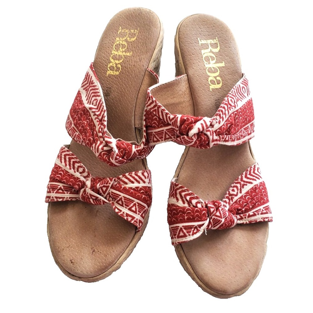 Reba Women's Wedge‎ Sandal 10M Heel SLIP ON